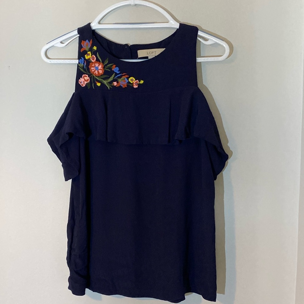 LOFT Cold Shoulder Blouse